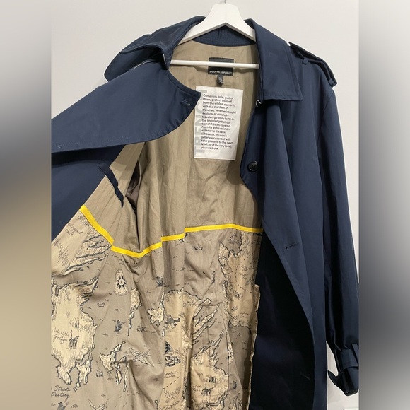 Banana Republic Navy Water Resistant Trench Coat - Picture 2 of 9